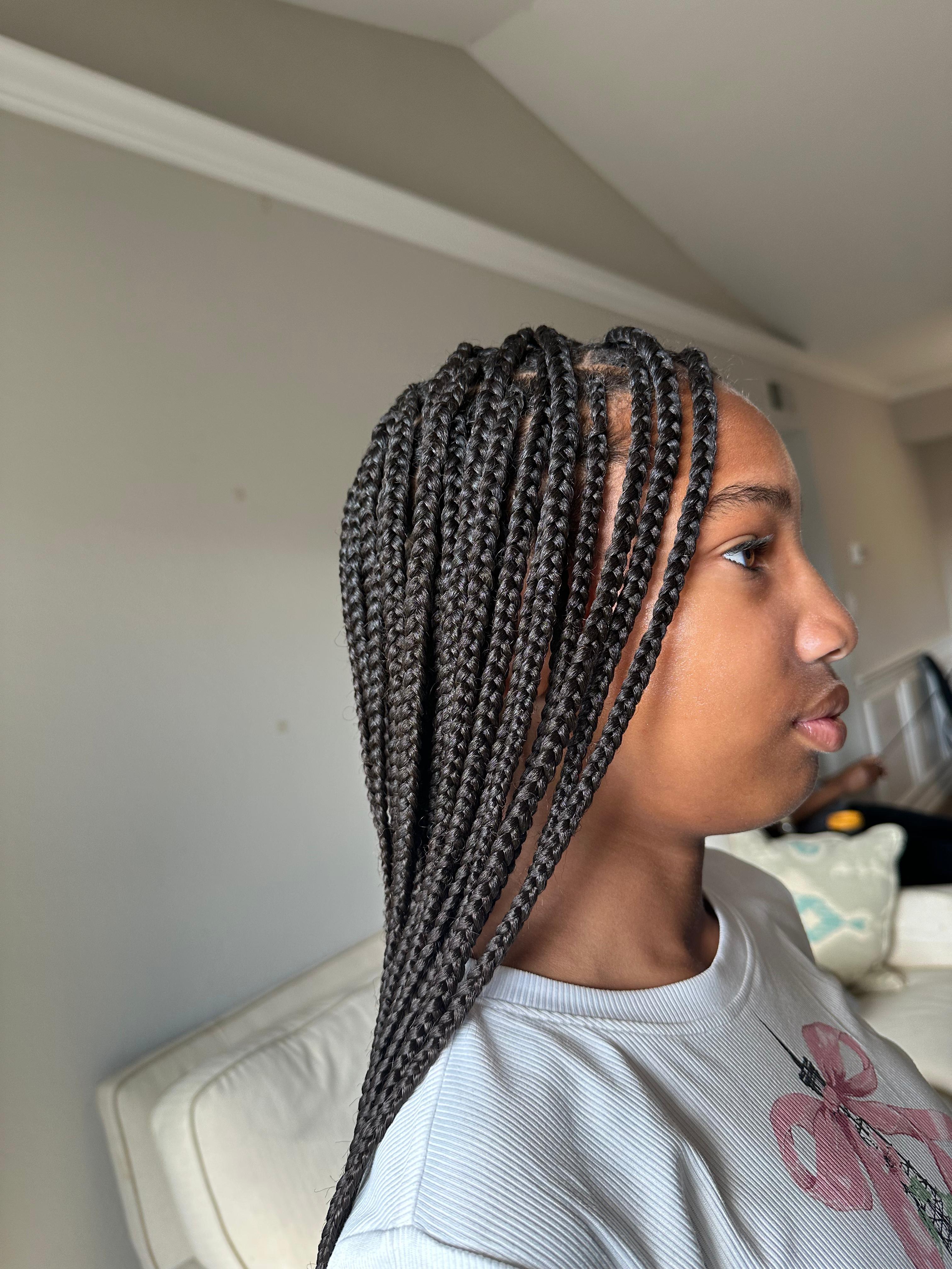 Fulani braids with beads